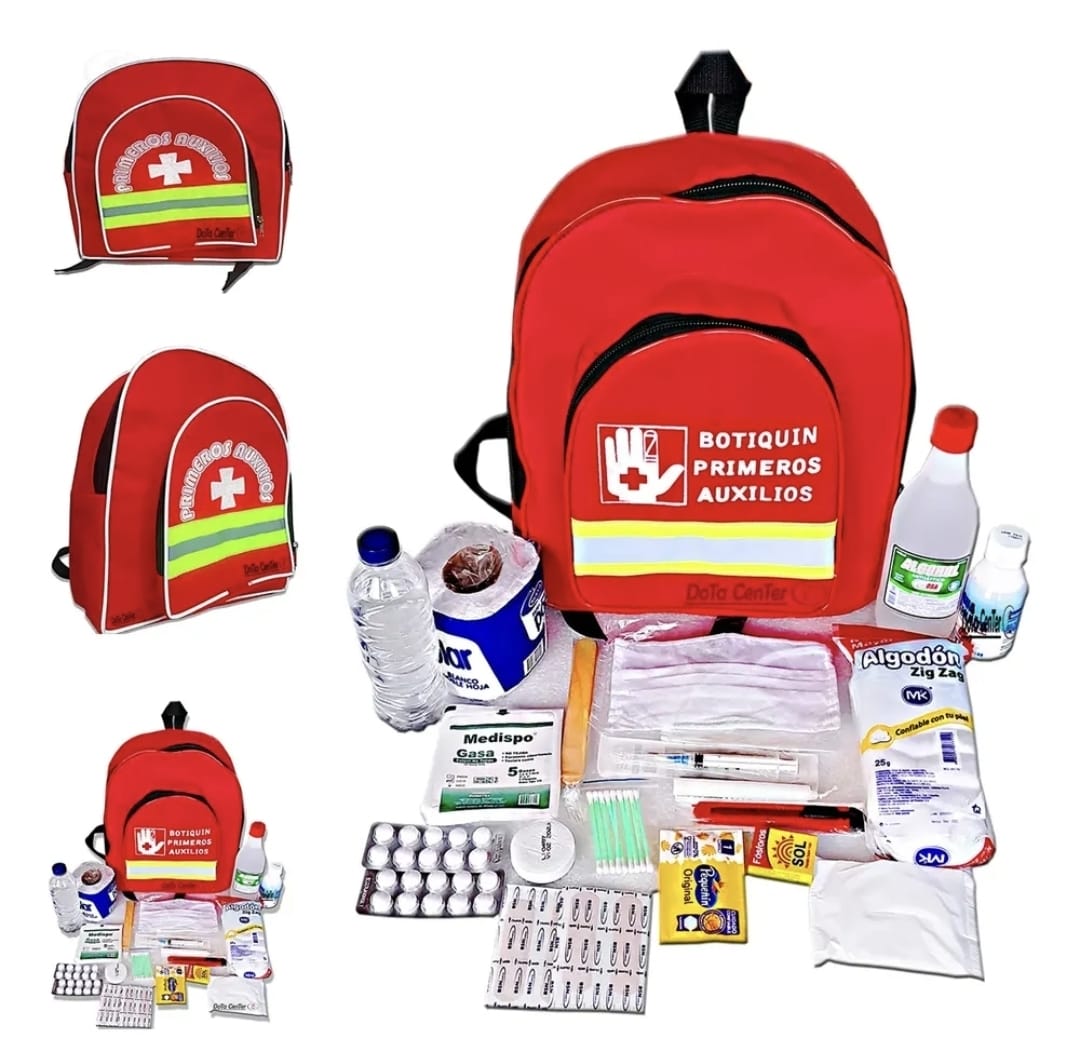 Botiquín de primeros auxilios tipo morral dotado